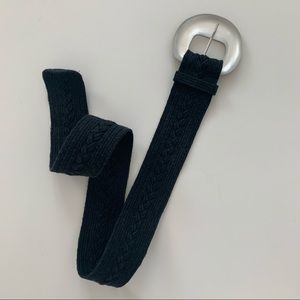 ALEXIS BITTAR Lucite Buckle Woven Belt